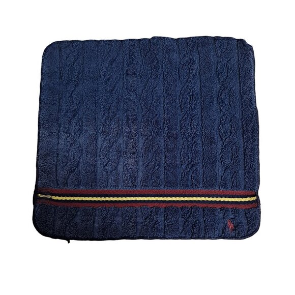 Ralph Lauren Home Washcloth Blue Stripe Small Pony Cotton US Classic Estate Find - Picture 1 of 8